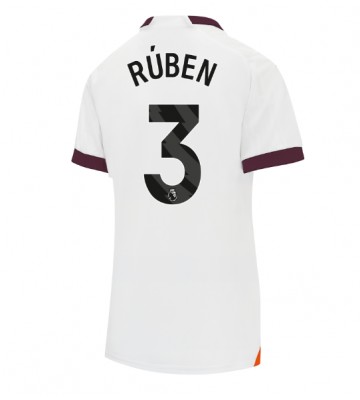 Manchester City Ruben Dias #3 Bortatröja Kvinnor 2023-24 Kortärmad